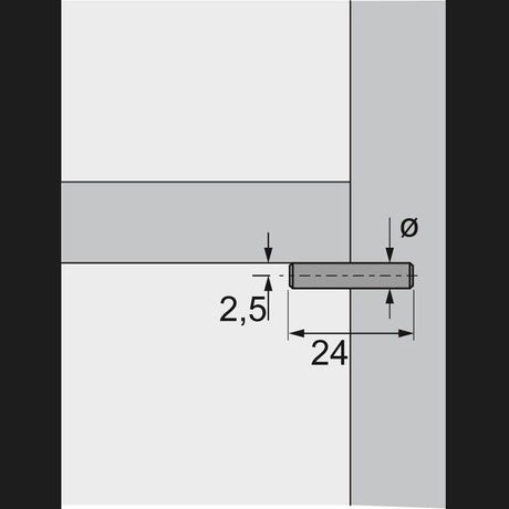 Suporturi pentru rafturi incorporabile, Ø 5mm, HETTICH - sefira.ro