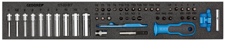 Set de scule 1/4' pentru motocicleta, 30 piese, GEDORE - sefira.ro