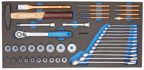 Set de scule 1/4' pentru motocicleta, 30 piese, GEDORE - sefira.ro