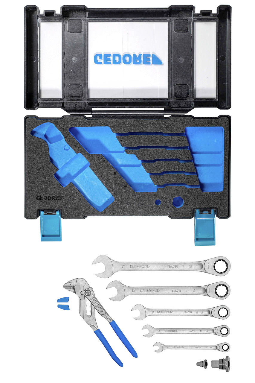 Set chei combinate, cu clichet si cleste, 8-19mm, 10 piese, GEDORE