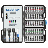 Set tubulare 1/4" cu prindere bit, pentru masina, 7; 8; 10; 12; 13; 3/8", 6 piese, Nr. 666-006, GEDORE - sefira.ro