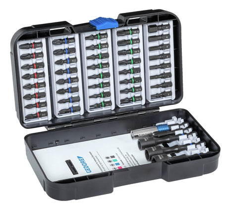 Set tubulare 1/4" cu prindere bit, pentru masina, 7; 8; 10; 12; 13; 3/8", 6 piese, Nr. 666-006, GEDORE - sefira.ro