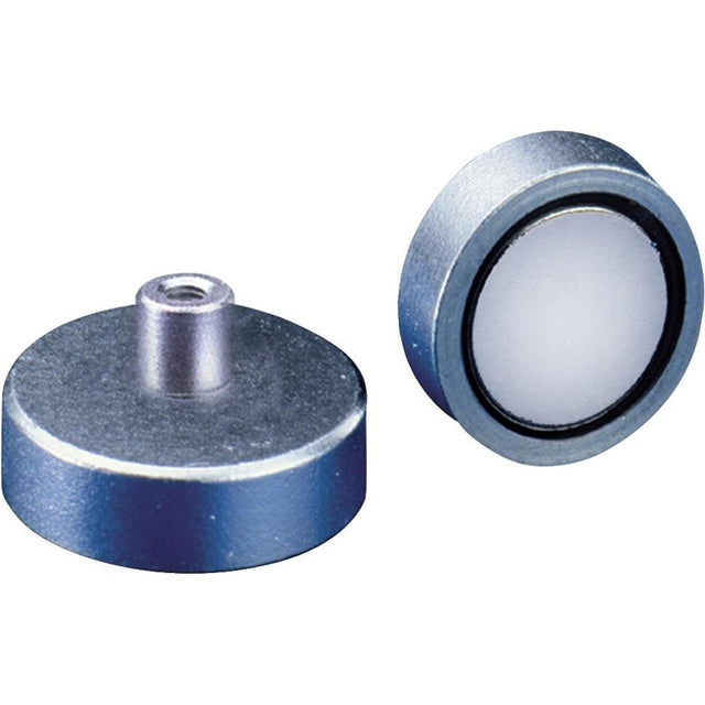 Maner magnetic plat cu bucsa filetata Neodym, Ø 6mm, inaltime 4.5mm, M3, BELOH - sefira.ro