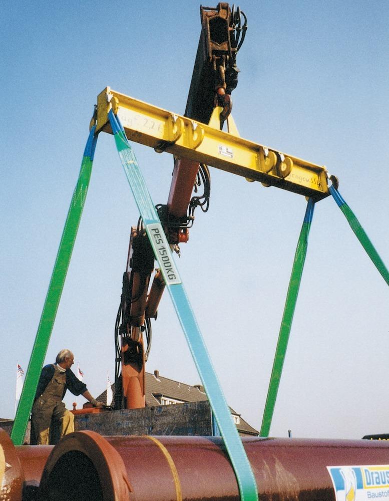 Lifting strap with reinforced eyes, 50 mm, 1000 kg, 3 m, purple