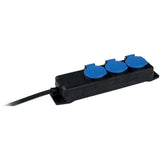 Prelungitor cablu electric 1,5m, 3 prize cu capace de protectie rabatabil, IP 44, H07RN-F 3G1,5 AS SCHWABE - sefira.ro