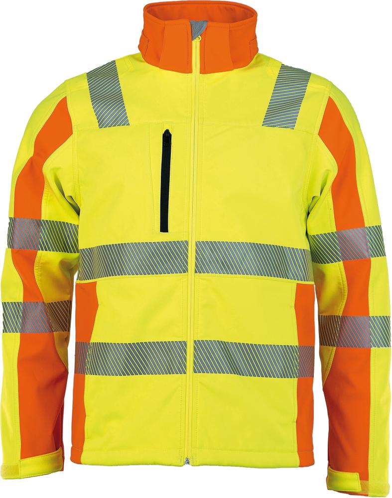 Reflective Softshell Jacket, Prevent® Trendline, yellow, size S