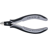 Cleste ESD, de precizie, cu tais lateral, pentru electronisti, 125mm, cap rotund, faseta foarte mica, 79 02 125 ESD, KNIPEX - sefira.ro