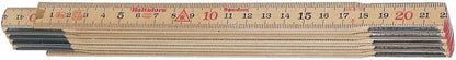 Folding wooden ruler no. 59-2-10 (Swedish meter), 2mx17mm, 10 segments, HULTAFORS