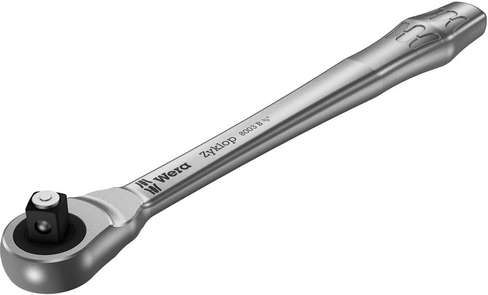 Antrenor cu clichet 3/8", lungime 222 mm, ZYKLOP Metal Push, 76 dinti, 05004033001, WERA - sefira.ro