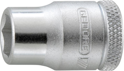 Socket wrench, 3/8" drive, size 6 mm, 6 edges, GEDORE