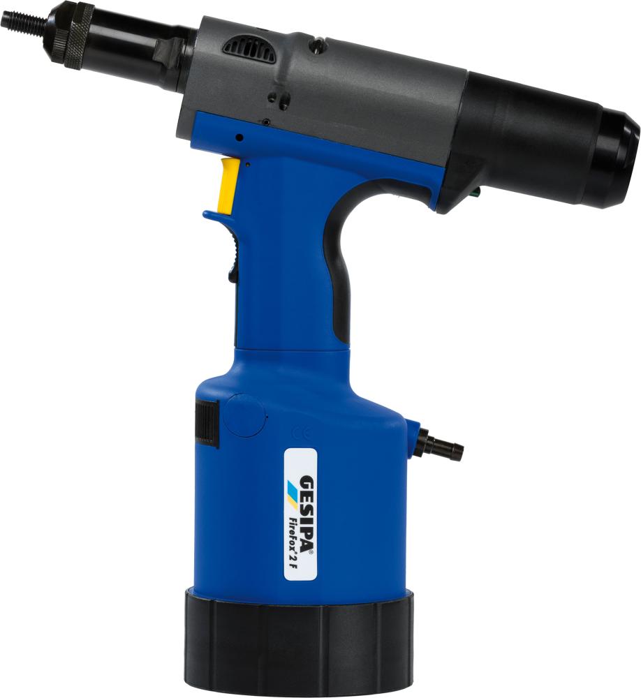 FireFox® 2F pneumatic-hydraulic threaded nut riveting gun, 10mm stroke, 18500N, GESIPA