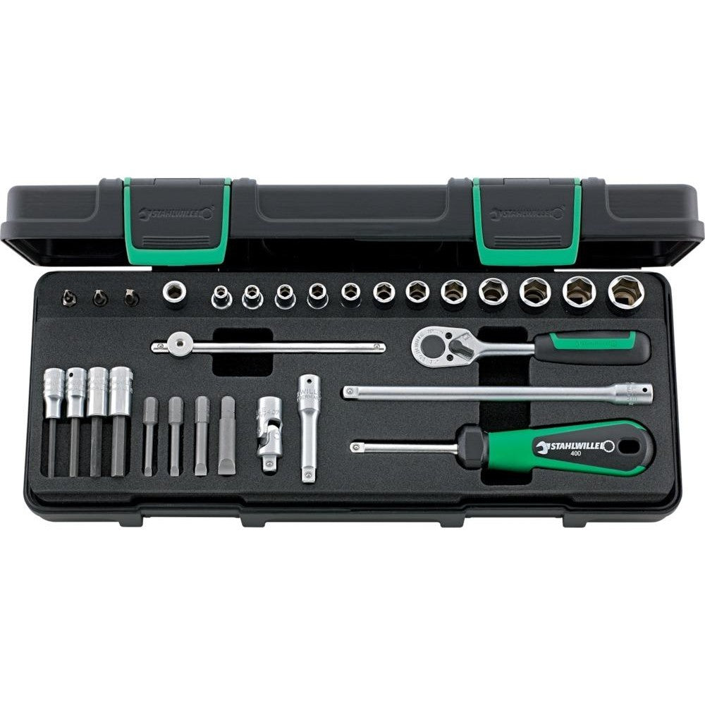 Set chei tubulare, antrenare 1/4", 6 canturi, 30 buc, 96011134, STAHLWILLE - sefira.ro