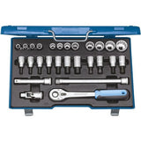 Set chei tubulare 1/2", 10 - 30 mm, 27 buc, 12 canturi, Nr. D 19 IMU-10, GEDORE - sefira.ro