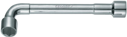 Double socket wrench, angled, with hole (socket wrench), size 6 x mm, length 105 mm, GEDORE