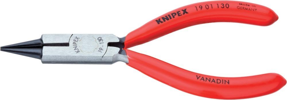 Round-nose pliers, with cutting edge, 130mm, for bending jewelers, KNIPEX