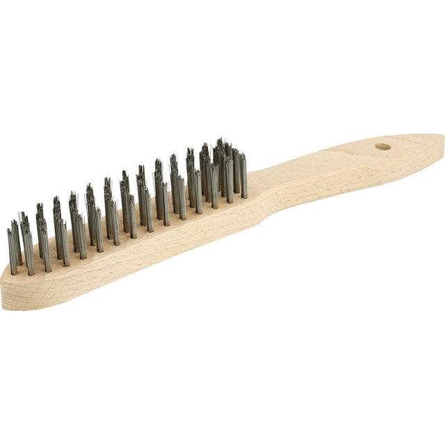 Perie de sarma din otel, cu coada, 2 randuri sarma 0,35mm dreapta, 295/145mm, OSBORN - sefira.ro