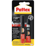 Pattex Superglue Plastik, pentru plastic, lichid, tub 2g si 4ml, PATTEX® - sefira.ro