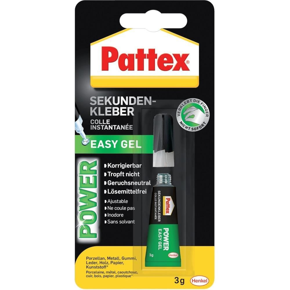 Adeziv Pattex Superglue Powe Easy Gel, tub 3g, PATTEX® - sefira.ro