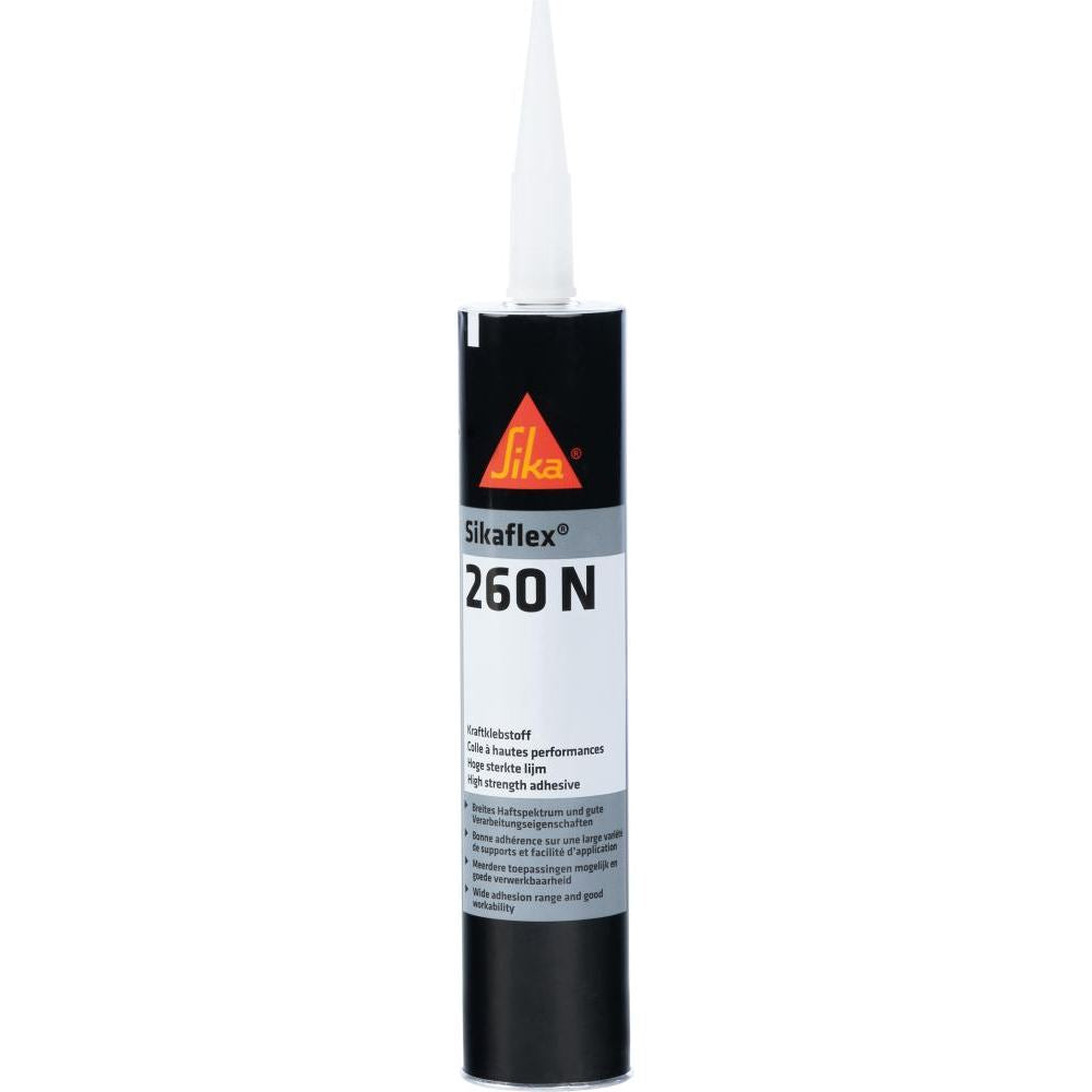Adeziv pe baza de poliuretan SikaFast®-260 N, cartus 0.3 l, negru, SIKA - sefira.ro