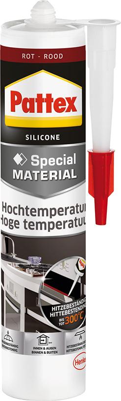Pattex cuptor + semineu silicon 300 ml, rosu