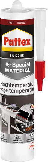 Pattex cuptor + semineu silicon 300 ml, rosu