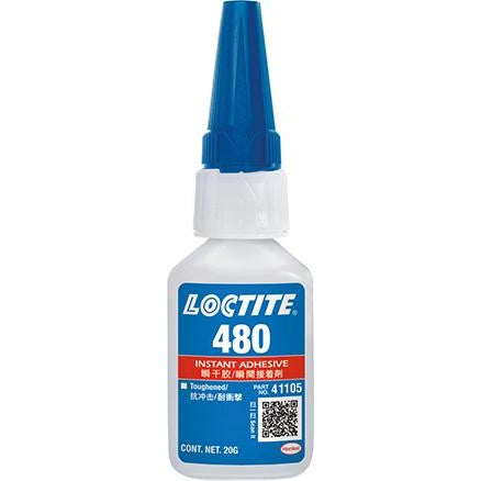 Adeziv instant, intarit, pentru cauciuc, Loctite 480, negru, 20g, LOCTITE - sefira.ro