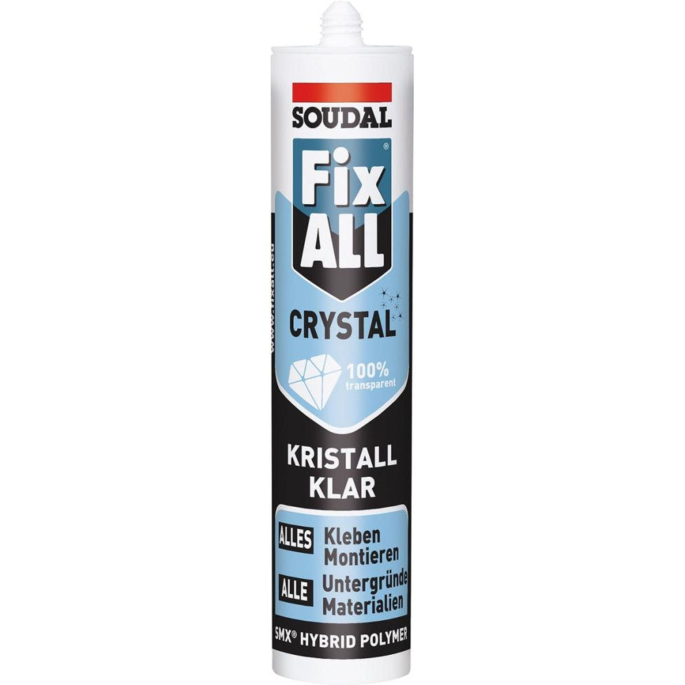 Adeziv etansant Fix ALL® CRYSTAL MS-Polymer, cartus 0.29 l, 111104, SOUDAL - sefira.ro