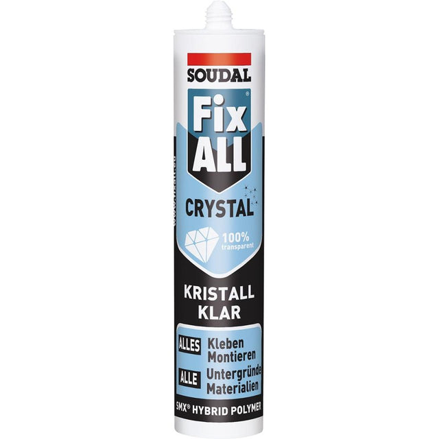 Adeziv etansant Fix ALL® CRYSTAL MS-Polymer, cartus 0.29 l, 111104, SOUDAL - sefira.ro