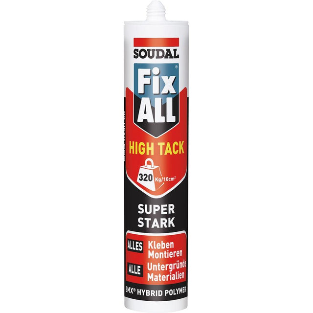 Adeziv etansant Fix ALL® HIGH TACK MS-Polymer, cartus 0.29 l, 118624, SOUDAL - sefira.ro