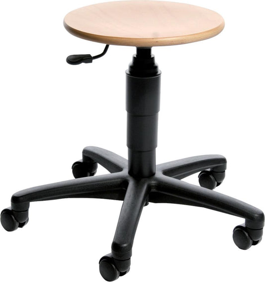 Height-adjustable chair with casters, 390x520mm, TOPSTAR