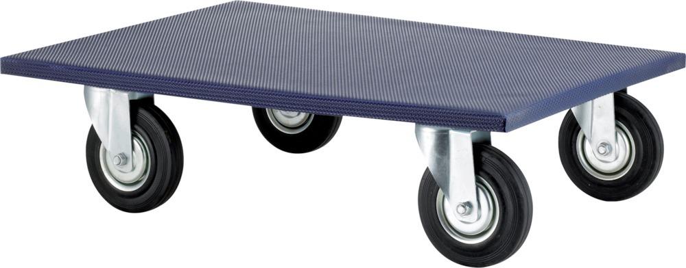 Carucior universal pentru transport, 600x300x140mm, max 600kg, roti plastic 100mm