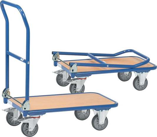 Transport trolley with folding handle, 250kg, 450x720mm, FETRA