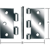 Balama pliabila, patrata, din inox, 60 x 60 mm, fixare cu suruburi, stift liber, ALBERTS - sefira.ro