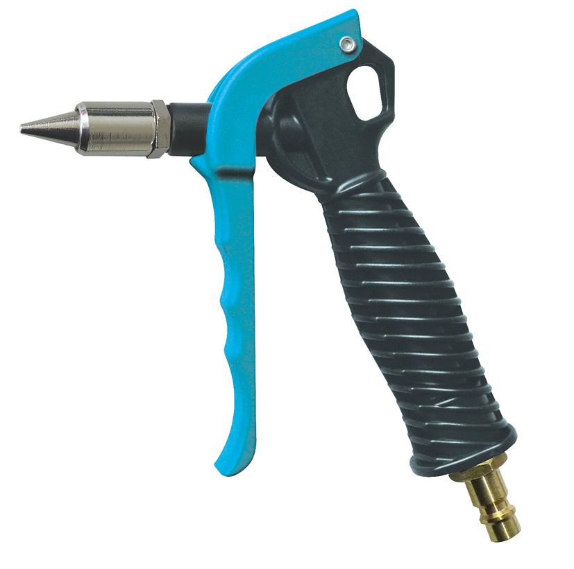 Multi-purpose plastic blow gun, NW7 plug, 2 EWO noise-damping and safety nozzles