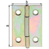 Balama pliabila, ingusta, din otel, 38 x 26 mm, fixare cu suruburi, stift nituit, ALBERTS - sefira.ro