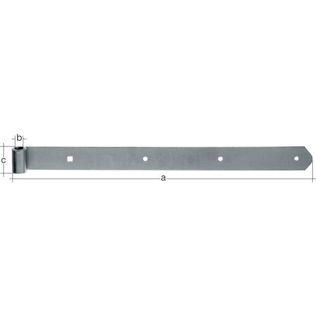 Brat balama pentru oblon, drept, 300 x 40 mm, Ø 13mm, galvanizat la cald, ALBERTS - sefira.ro