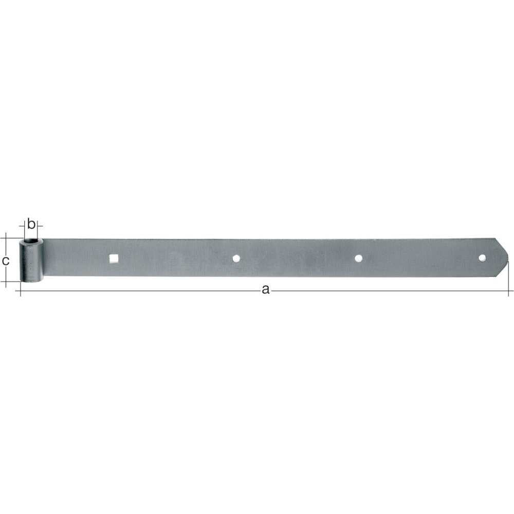 Brat balama pentru oblon, drept, 800 x 60 mm, Ø 20mm, galvanizat la cald, ALBERTS - sefira.ro
