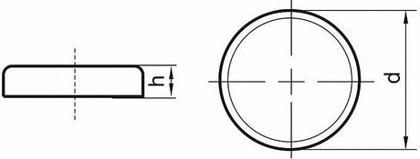 Maner magnetic plat Neodym fara bucsa filetata, Ø 6mm, inaltime 4.5mm, 5N, BELOH - sefira.ro