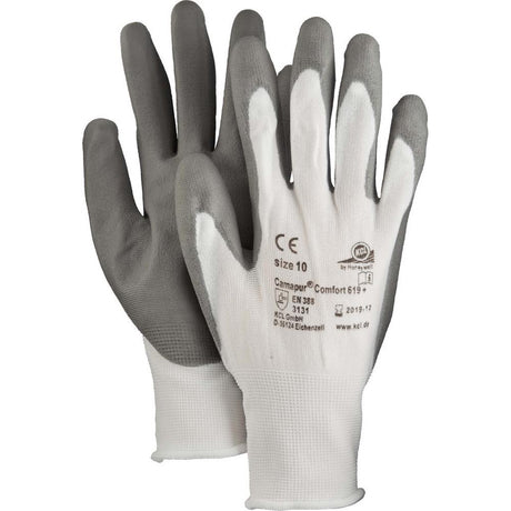 Manusi textile de montaj Camapur® Comfort 619+, marimea 6, alb-gri, HONEYWELL - sefira.ro