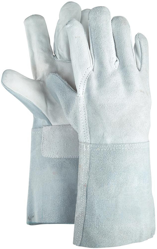 Protective welding gloves VS53, ribbed leather, 350mm, size 10, NITRAS SAFETY