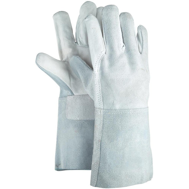 Manusi de protectie pentru sudura VS53, piele cu striatii, 350mm, marimea 10, NITRAS SAFETY - sefira.ro