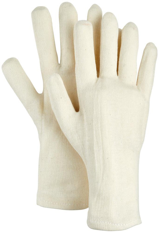 5 Finger Work Gloves 2038, natural cotton, size 8