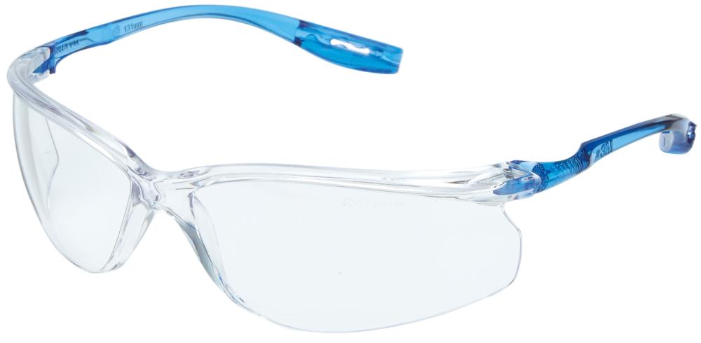 Tora™ CCS safety glasses, transparent, blue frame, 3M