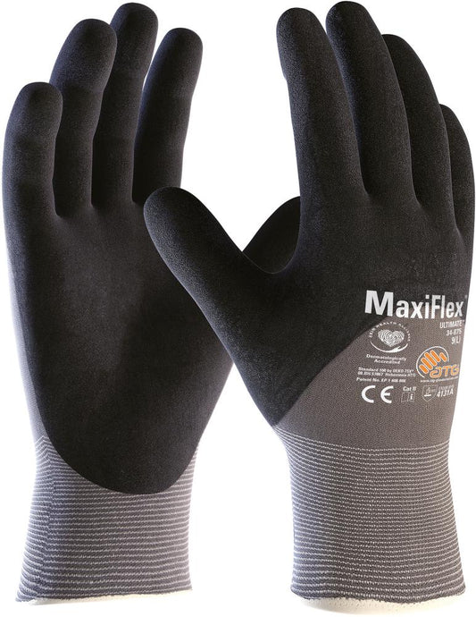 Protective assembly gloves, Wollb, MaxiFlex® Ultimate™, nitrile coating, size 6, ATG