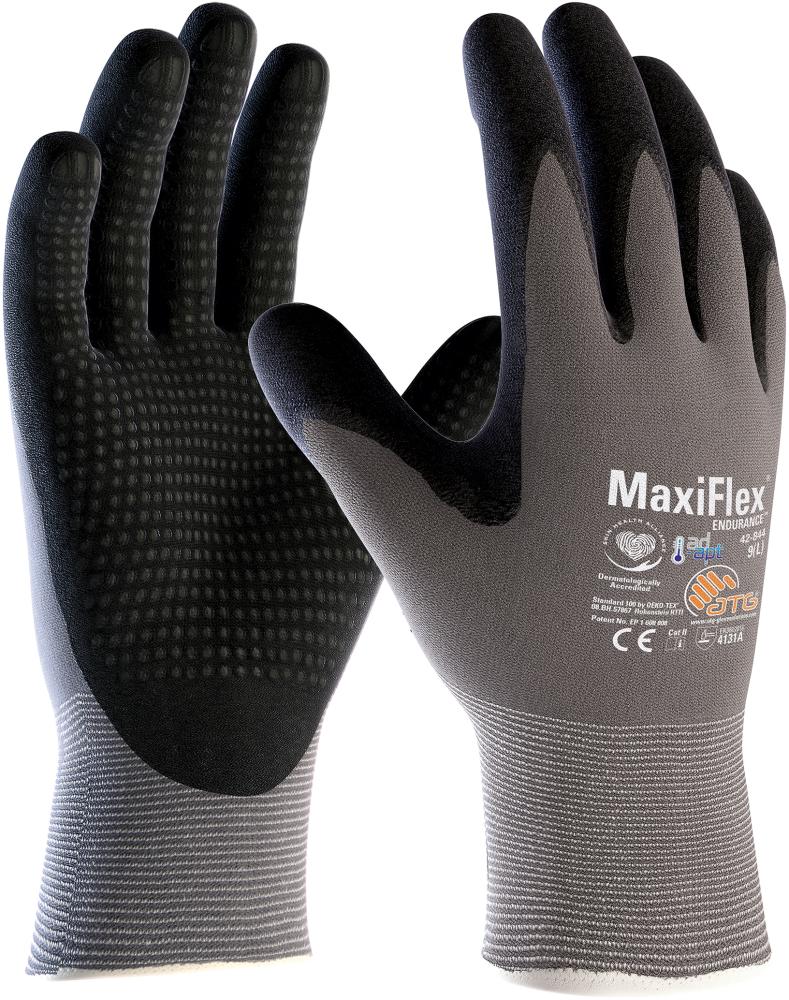 Manusi textile pentru montaj MaxiFlex® Ultimate™ AD-APD®, marimea 6, 23cm, acoperire nitril, ATG - sefira.ro