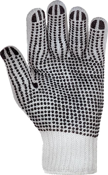 Knitted protective gloves, with anti-slip dots on one side, size 9