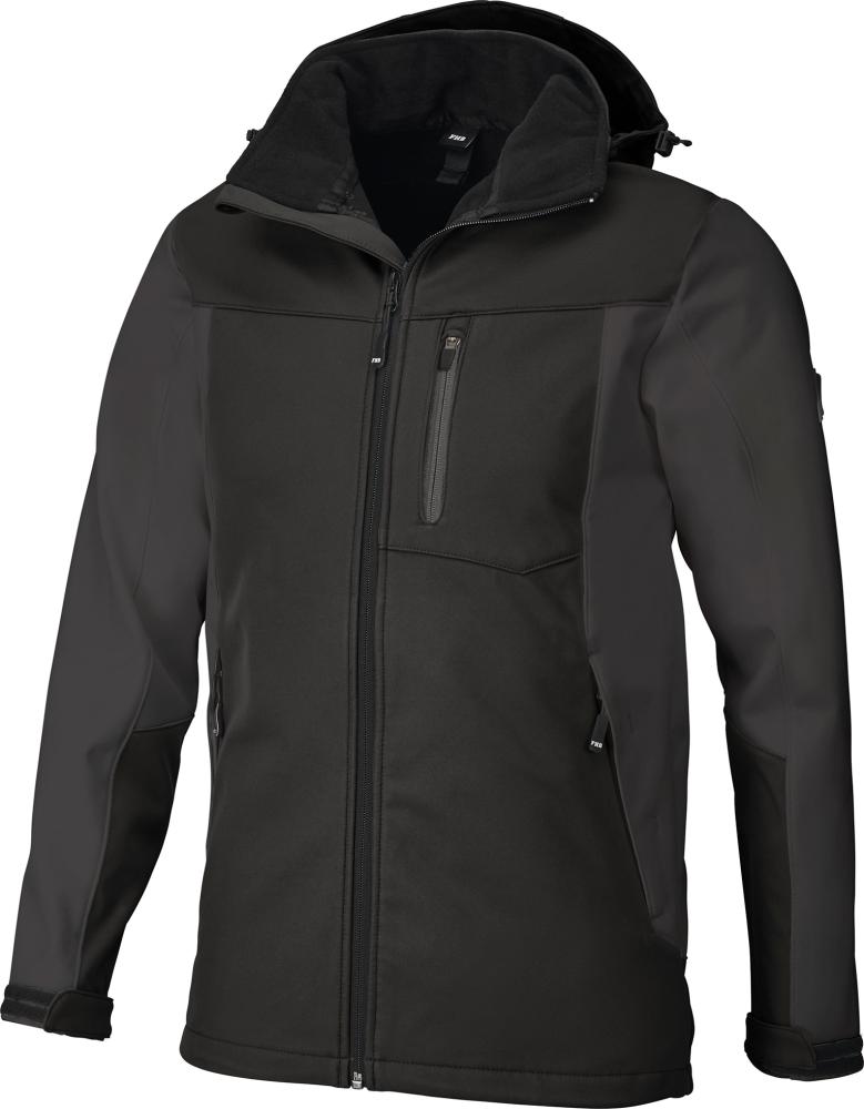 Jacheta softshell JANNIK, gri-negru, marimea M, FHB