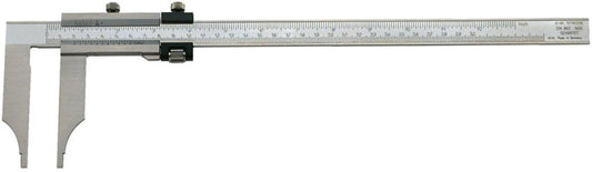 Tipless caliper, 500x200mm, extra long measuring beaks, fine adjustment, stainless steel, FORUM