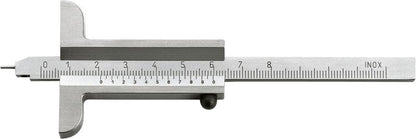 Depth gauge with measuring pin, 50mm, reading 0.05mm, DIN862, FORUM