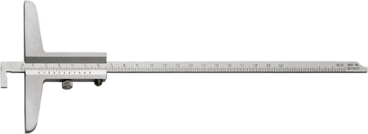 Depth gauge with hook, 200mm, reading 0.05mm, DIN862, FORUM